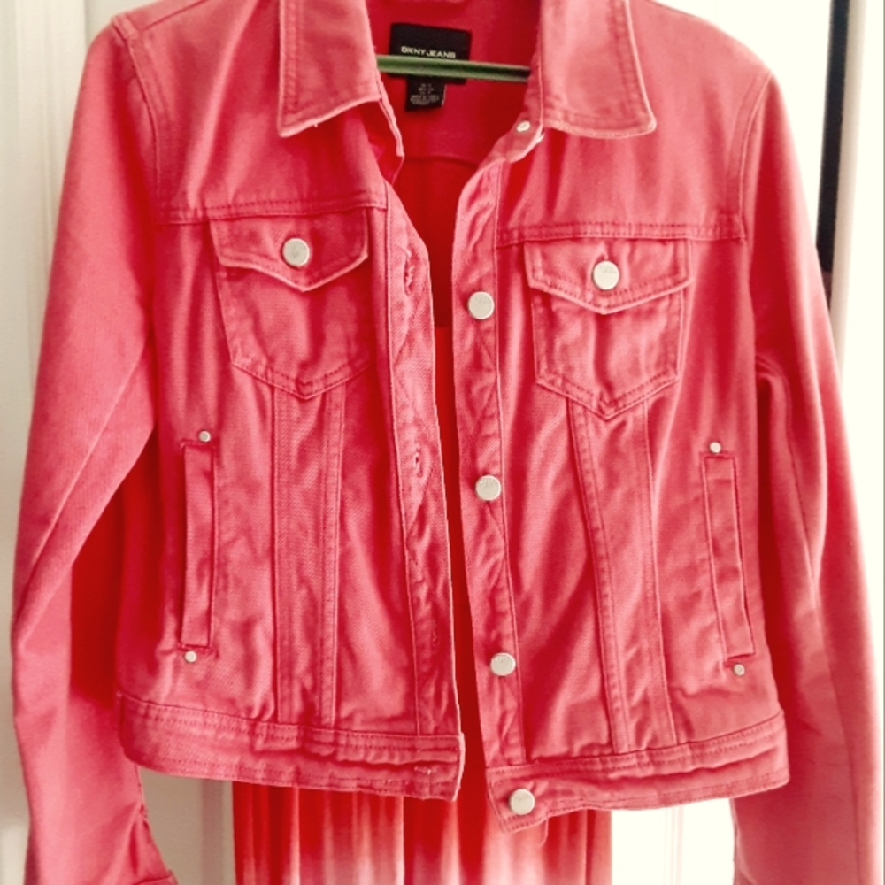 DKNY Fuschia Jean Jacket
